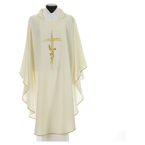 JHS Chasuble with wheat embroidery in polyester 5