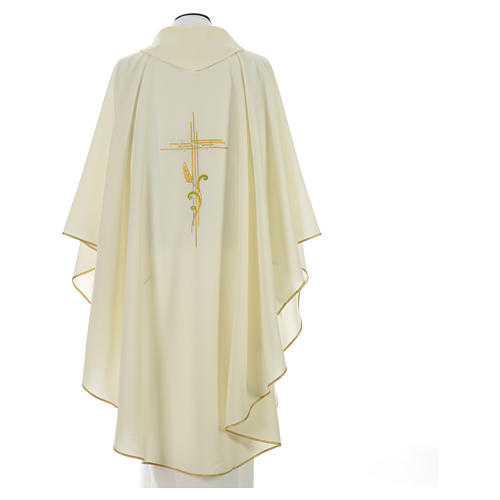 JHS Chasuble with wheat embroidery in polyester 6