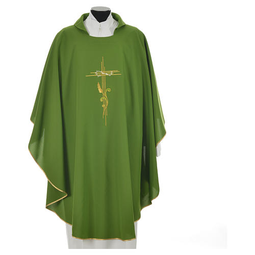 JHS Chasuble with wheat embroidery in polyester 9