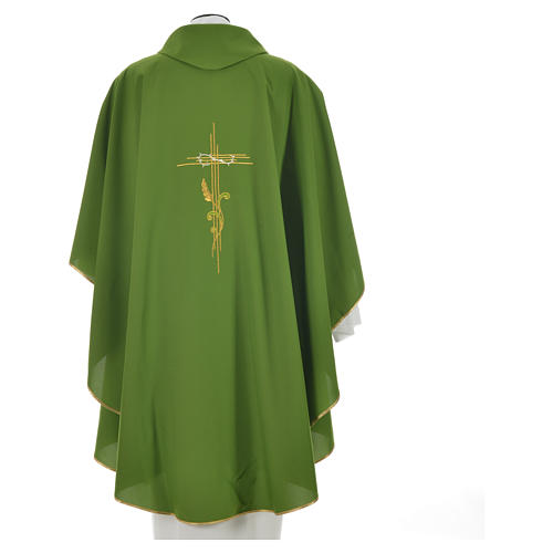 JHS Chasuble with wheat embroidery in polyester 10