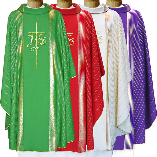 Chasuble in pure wool with double twisted yarn 1