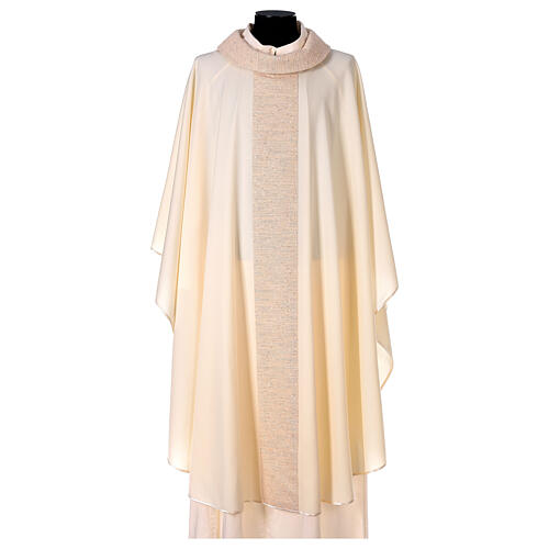 Priest Chasuble in pure wool with orphrey in pure silk 6