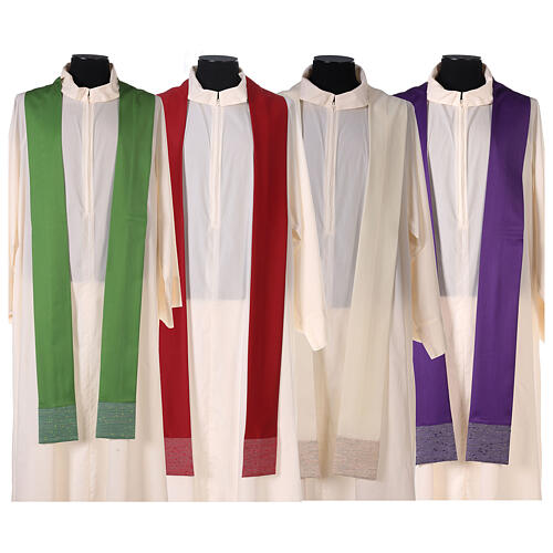 Priest Chasuble in pure wool with orphrey in pure silk 11