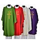 Chasuble in shiny polyester with Chi-Rho s1