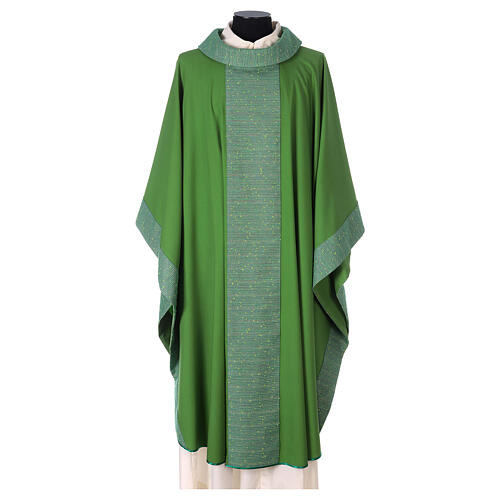 Chasuble in pure wool with orphrey in pure silk 3