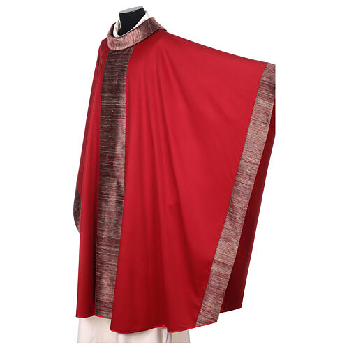 Catholic Chasuble in pure wool with orphrey in pure silk 4