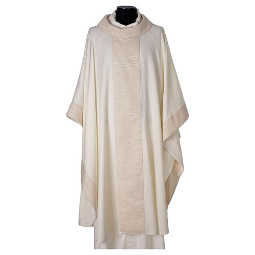 Catholic Chasuble in pure wool with orphrey in pure silk 6