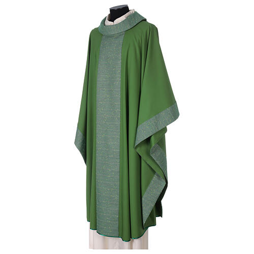 Catholic Chasuble in pure wool with orphrey in pure silk 8
