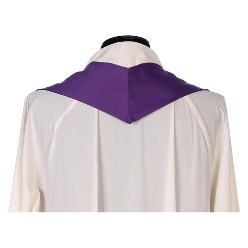 Catholic Chasuble in pure wool with orphrey in pure silk 14