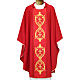Chasuble in wool, double twisted yarn and embroidered galloon s1