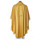 Gold Liturgical Chasuble with Chi-Rho, monstrance, wheat in wool and lurex s3