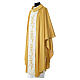 Gold chasuble in wool with double twisted yarn and embroidery s2