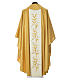 Gold Latin Chasuble in wool with double twisted yarn and embroidery s4