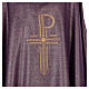 Chasuble Chi-Rho symbol, 90% shiny pure new wool and 10% lurex. s2