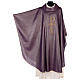Chasuble Chi-Rho symbol, 90% shiny pure new wool and 10% lurex. s3