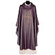Chi-Rho Chasuble in 90% shiny pure new wool and 10% lurex. s1