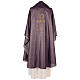 Chi-Rho Chasuble in 90% shiny pure new wool and 10% lurex. s5