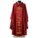 Pure Silk Chasuble with hand-embroidered vine symbol s1
