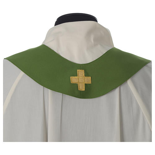 Chasuble brodée symboles eucharistiques polyester Gamma 9