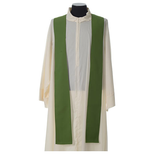 Ivory chasuble with Eucharist symbol in polyester Gamma 8