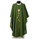 Ivory chasuble with Eucharist symbol in polyester Gamma s2