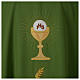 Ivory chasuble with Eucharist symbol in polyester Gamma s3