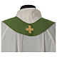 Ivory chasuble with Eucharist symbol in polyester Gamma s9