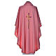 Pink Priest Chasuble with cross embroidery Gamma s3