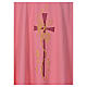 Pink Priest Chasuble with cross embroidery s4