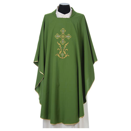 Liturgical chasuble with cross in 4 colours Gamma 3