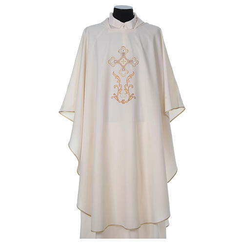 Liturgical chasuble with cross in 4 colours Gamma 6