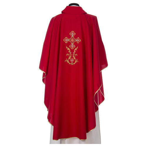 Liturgical chasuble with cross in 4 colours Gamma 8