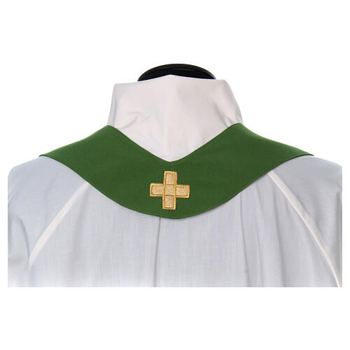 Liturgical chasuble with cross in 4 colours Gamma 11
