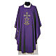Liturgical chasuble with cross in 4 colours Gamma s7