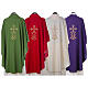 Liturgical chasuble with cross in 4 colours Gamma s9
