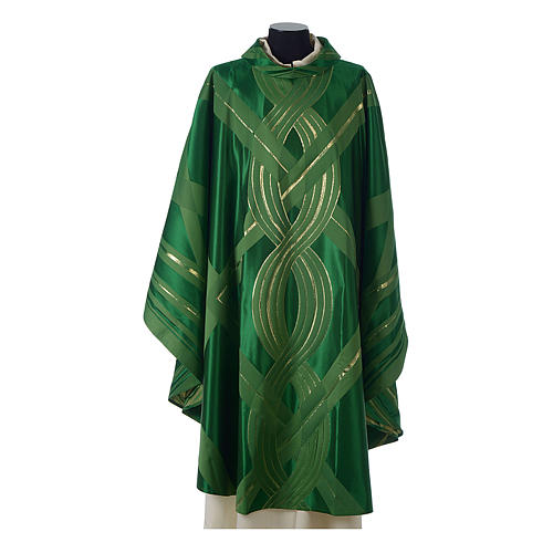 Chasuble in wool, silk and lurex with decoration Gamma 3
