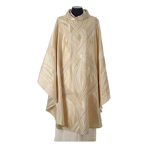 Chasuble in wool, silk and lurex with decoration Gamma 5