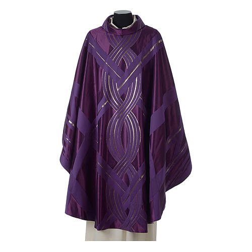 Chasuble in wool, silk and lurex with decoration Gamma 6