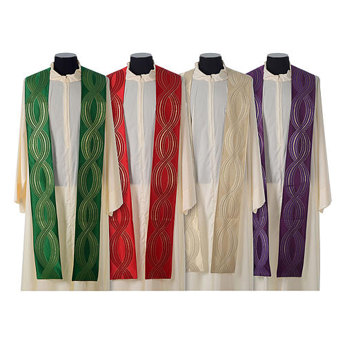 Chasuble in wool, silk and lurex with decoration Gamma 9