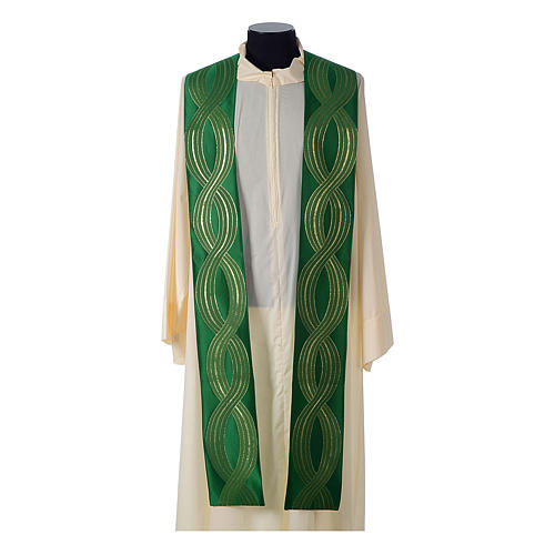 Chasuble in wool, silk and lurex with decoration Gamma 10