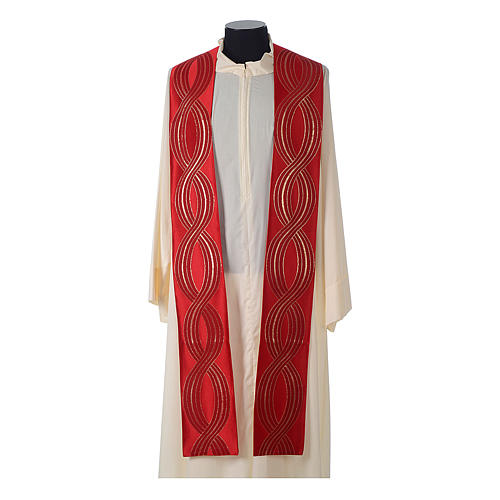 Chasuble in wool, silk and lurex with decoration Gamma 11