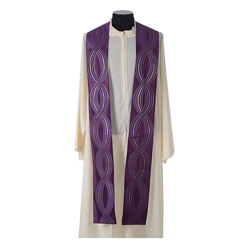 Chasuble in wool, silk and lurex with decoration Gamma 13