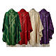 Liturgical Chasuble in wool, silk and lurex with decoration Gamma s2