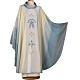Chasuble Mariale blanche, bleue et or Gamma s1
