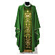 Chasuble with gold embroidered orphrey, pure wool Gamma s3