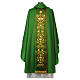 Chasuble with gold embroidered orphrey, pure wool Gamma s10