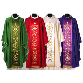 Wool Chasuble with gold embroidered orphrey Gamma