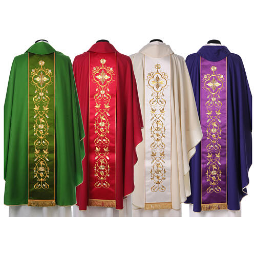 Wool Chasuble with gold embroidered orphrey Gamma 11