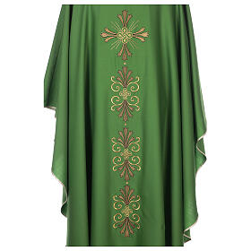 Chasuble in pure wool, cross and lily Gamma