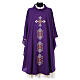 Chasuble in pure wool, cross and lily Gamma s7